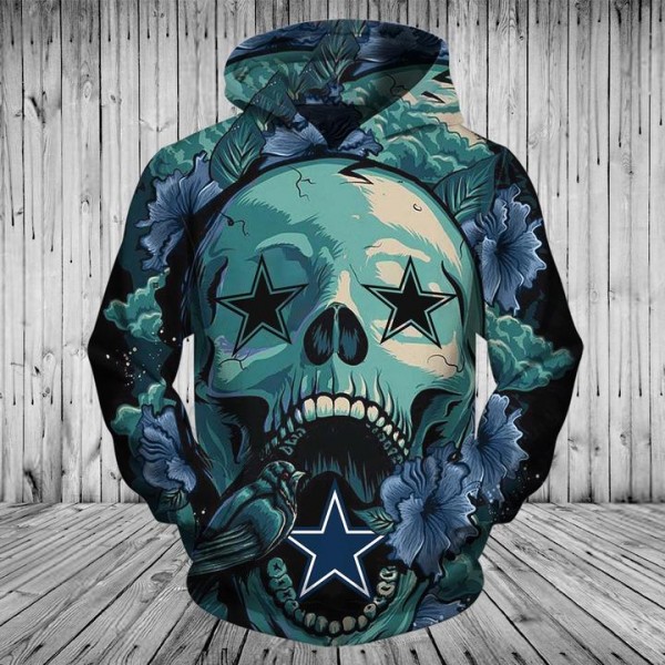 Dallas Cowboys 3D Hoodie Flowers