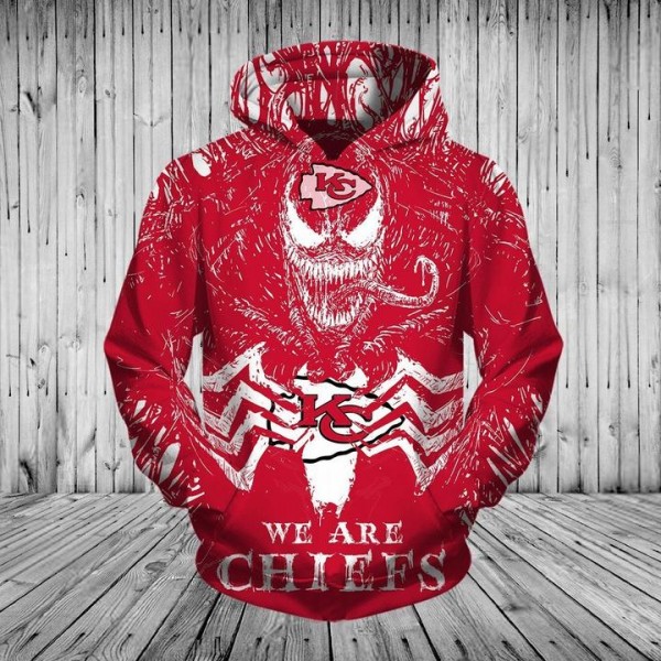 Kansas City Chiefs 3D Hoodie Horror Movie Venom