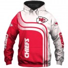 Kansas City Chiefs 3D Hoodie Red White