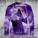 Minnesota Vikings 3D Hoodie Pale Pinkish Purple