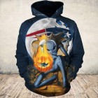 New England Patriots 3D Hoodie Skull Pumpkin